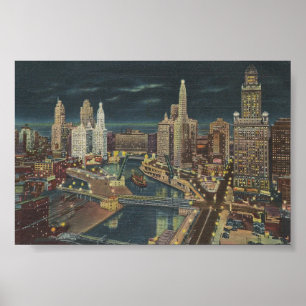 Póster Vintage Chicago 1952