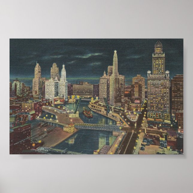 Póster Vintage Chicago 1952 (Frente)