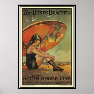 Póster Vintage Chicago, Estados Unidos -