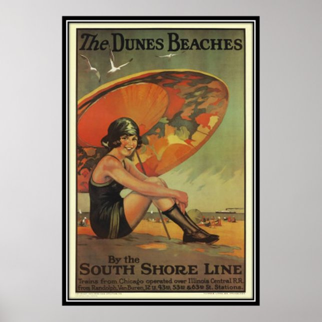 Póster Vintage Chicago, Estados Unidos - (Frente)