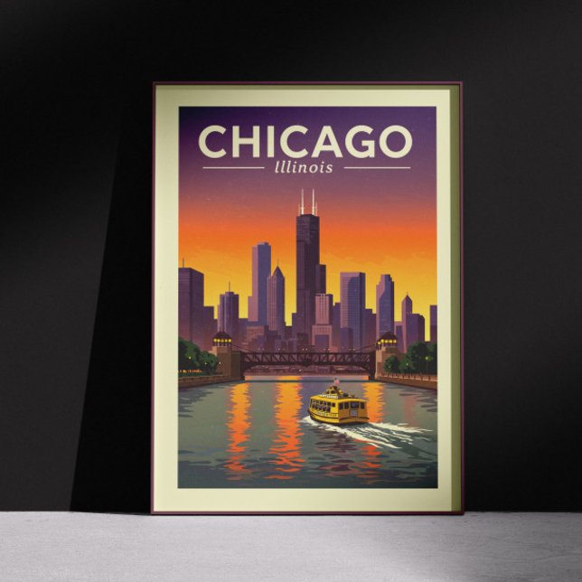 Póster Vintage Chicago Illinois (Subido por el creador)