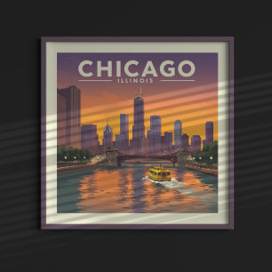 Póster Vintage Chicago Illinois