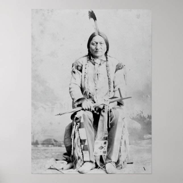 Póster Vintage Chief Sitting Bull Native American (Frente)