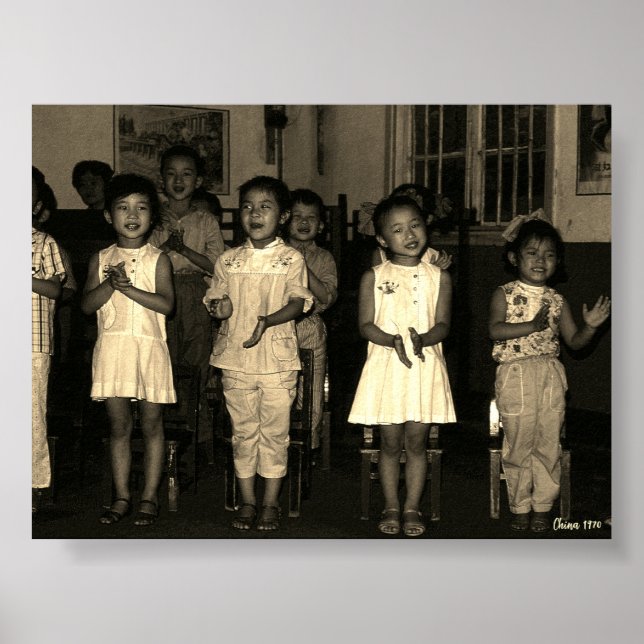 Póster Vintage China Changsha childcare (Frente)