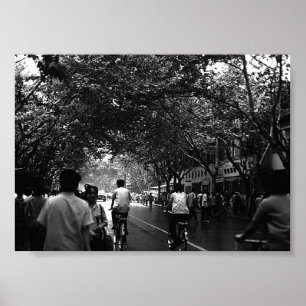 Póster Vintage China Shanghai street