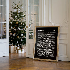 Póster Vintage Christian Christmas Nativity Print  