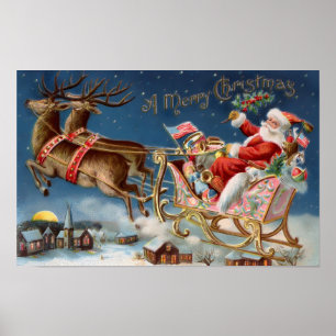 Póster Vintage Christmas