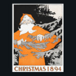 Póster Vintage Christmas 1894 (1894) santa<br><div class="desc">Arte de Navidad de 1894.</div>
