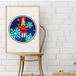 Póster Vintage Christmas Nutcracker