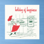 Póster Vintage Christmas, Santa Claus Chef y Turquía<br><div class="desc">Ilustracion de época Festividad navideña Merry imagen de un retro Santa Claus vestido como panadero del chef en la cocina cocinando una cena tradicional saludable de Navidades gourmet. Una delicia culinaria del pavo asado fresco del horno. ¡Festividad de la felicidad,  Feliz Navidad!</div>