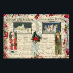 Póster Vintage Christmas Santas, Children, Notas Musicale<br><div class="desc">Vintage Christmas</div>