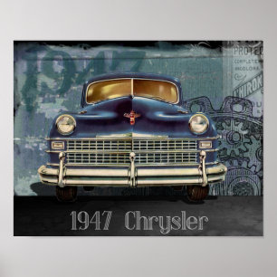 Póster Vintage Chrysler Car Poster Art