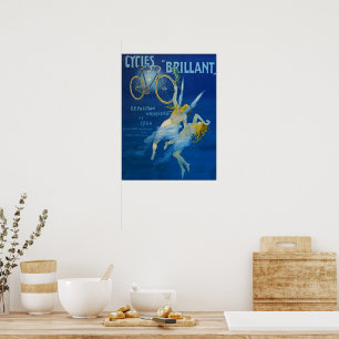 Póster Vintage Ciclos Brillant Henry Gray C 1900