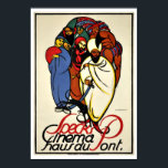 Póster Vintage Cinema Art Deco Repro. Imprimir<br><div class="desc">Zúrich, Specks Cinema, House du Pont. Extremadamente raro poster Art Deco, cerca de 1913, de Otto Baumberger para el "Specks Cinema" en Zúrich. Este producto (de tamaño pequeño a máximo) se reproduce a partir de una publicación, publicidad o impresión vintage. La imagen se ha limpiado, mejorado digitalmente y restaurado cuando...</div>
