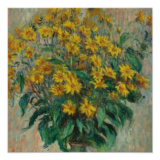 Póster Vintage Claude Monet Jerusalem Artichokes (Anverso)