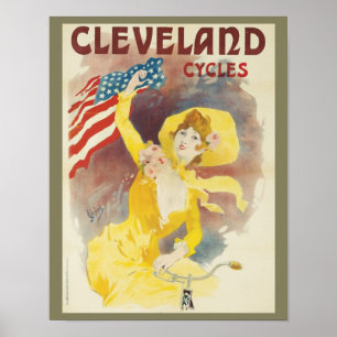 Póster Vintage Cleveland Cycles Bicycle Ad Art Poster