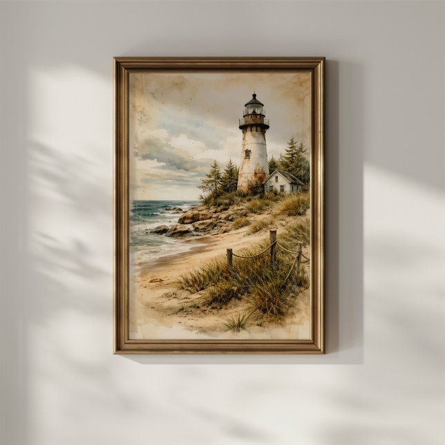 Póster Vintage Coastal Lighthouse (Subido por el creador)