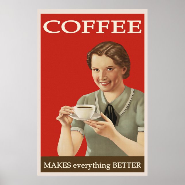 Póster Vintage Coffee (Frente)