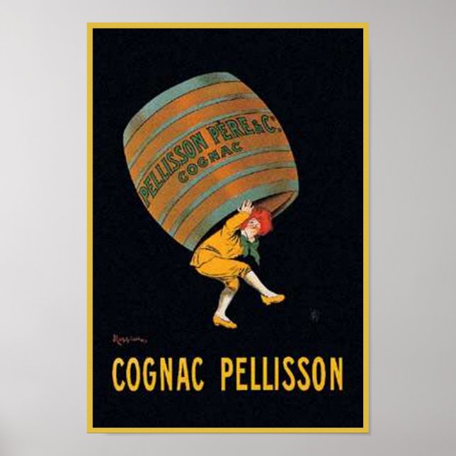 Póster Vintage Cognac Pellisson Ad (Frente)