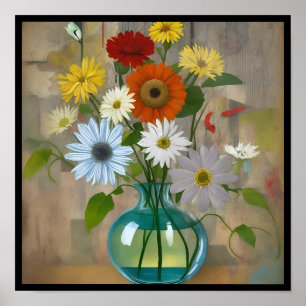 Póster vintage collage flowers deco 2/3