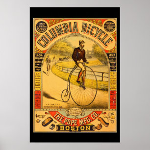 Póster Vintage Columbia Bicycle 36 x 24 Reprint Poster