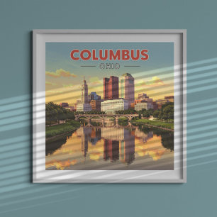 Póster Vintage Columbus Ohio