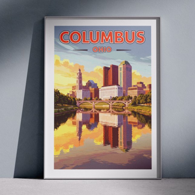 Póster Vintage Columbus Ohio (Subido por el creador)