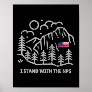 Póster Vintage con los hombres de las mujeres del Nps
