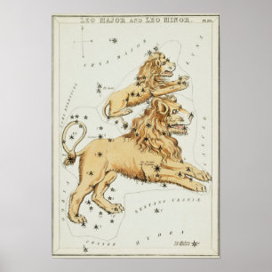 Póster Vintage Constellation Illustration