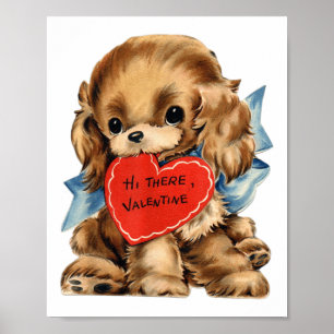 Póster Vintage Cottagecore Retro Valentine Tienda Niños U