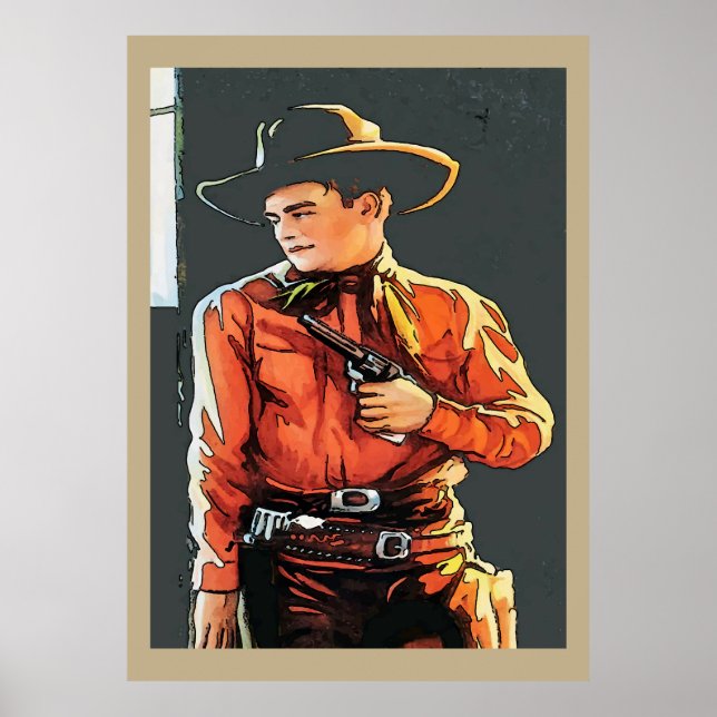Póster Vintage Cowboy (Frente)