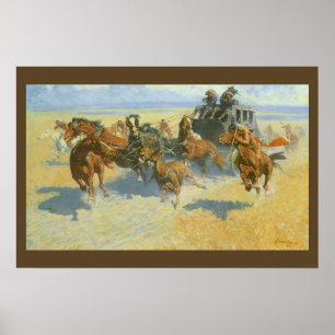Póster Vintage Cowboy, dueña del líder nocturno, Remingto