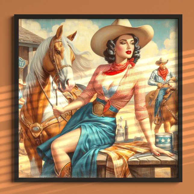 Póster Vintage Cowgirl (Subido por el creador)