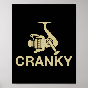Póster Vintage Crankbyit Pesca Lure Cranky Funny Fisher