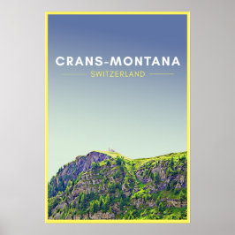 Póster Vintage Crans-Montana