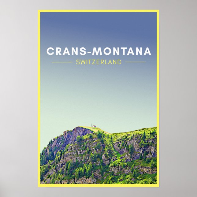 Póster Vintage Crans-Montana (Frente)