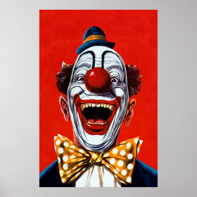 Póster Vintage Creepy Clowe (Frente)