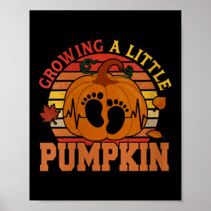 Póster Vintage Creyendo Calabaza De Acción De Gracias