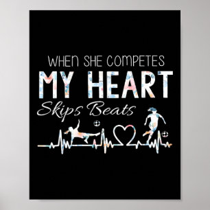 Póster Vintage Cuando Compite Mi Corazón Se Salta Los Lat