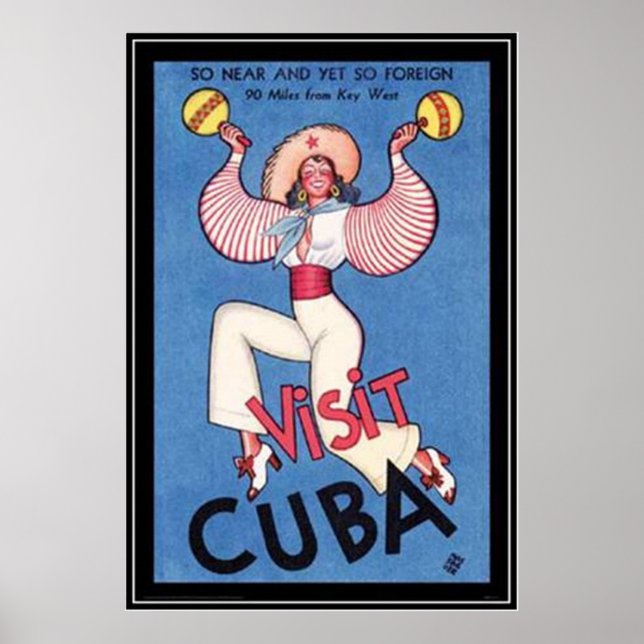 Póster Vintage Cuba - (Frente)