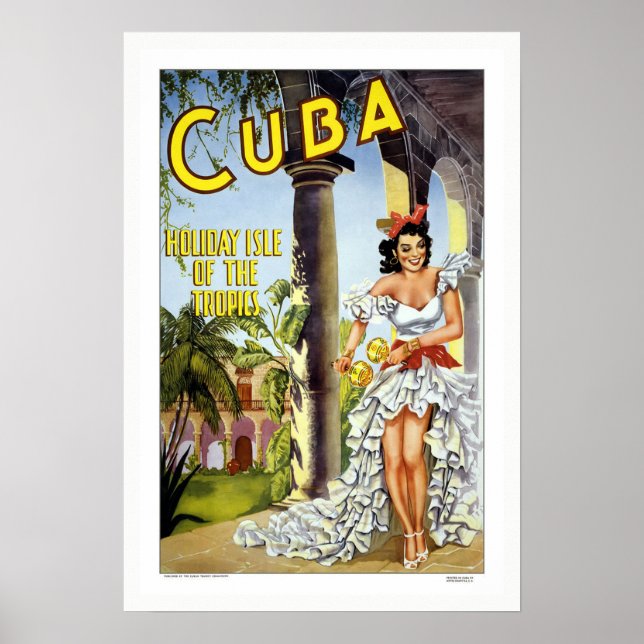 Póster Vintage Cuba Poster (Frente)