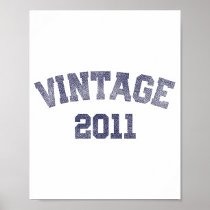 Póster Vintage - Cumpleaños 14 años 2011 Hombres Mujeres 