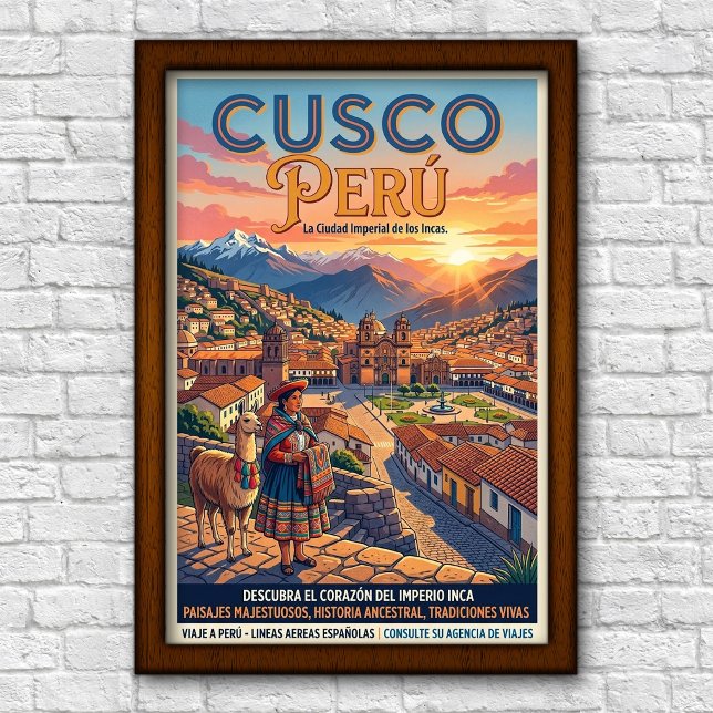 Póster Vintage Cusco, Perú Viajes 1960s (Subido por el creador)