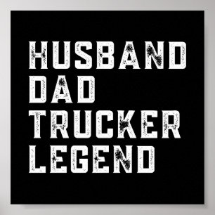 Póster Vintage Dad Trucker