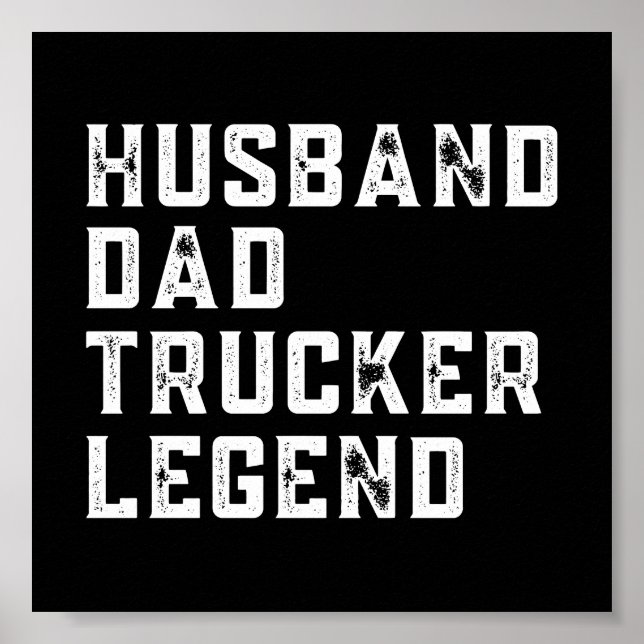 Póster Vintage Dad Trucker (Frente)