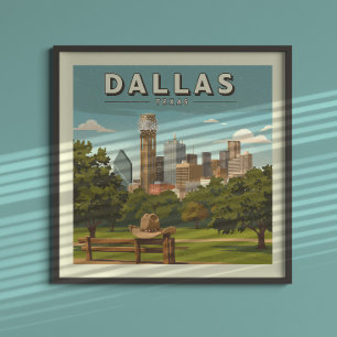 Póster Vintage Dallas Texas