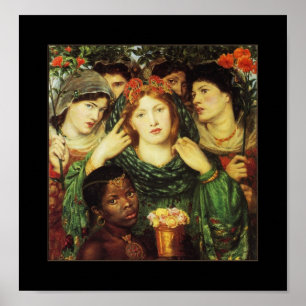 Póster Vintage Dante Gabriel Rossetti La Amada