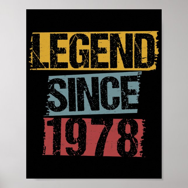 Póster Vintage de 44 años 1978 44º cumpleaños (Frente)