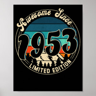Póster Vintage de 69 años Cumpleaños de 69 años 1953