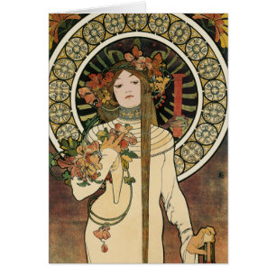 Póster vintage de Alfonse Mucha Trappistine Nouvea